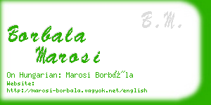 borbala marosi business card